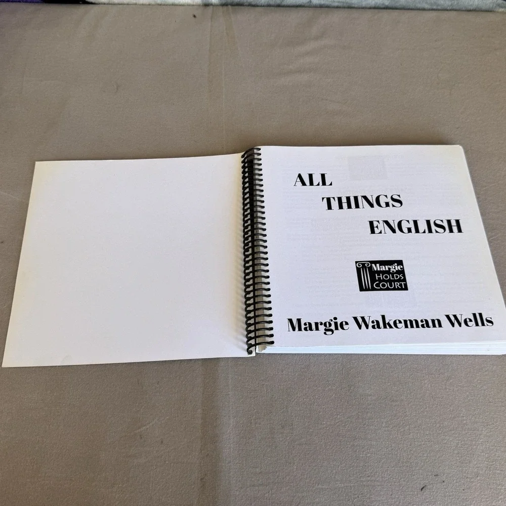 All Things English by Margie Wakeman Wells Spiral Bound Grammar Education